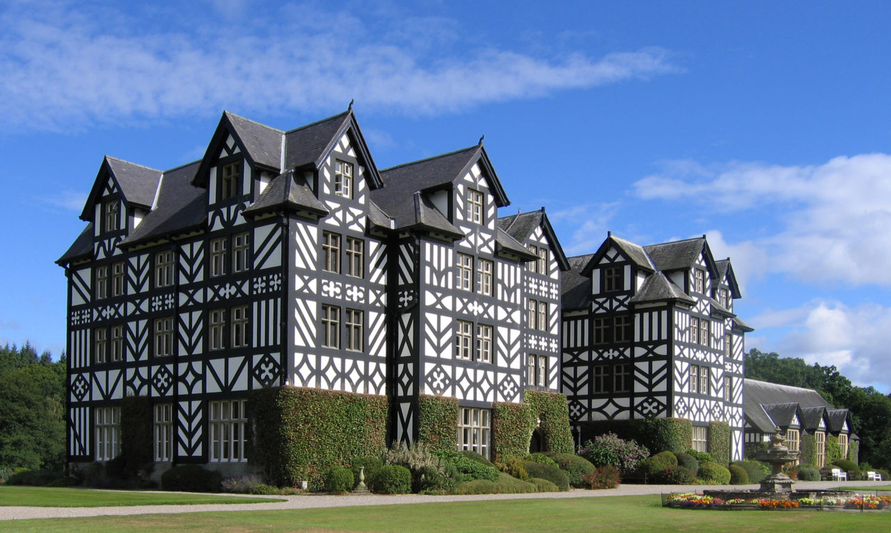 Gregynog Hall grounds on a summers day