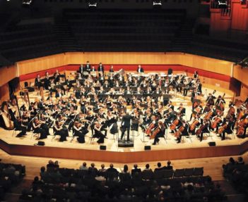 Stage Photo of the whole National Youth Orchestra of wales