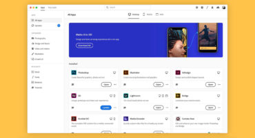 New Adobe Creative Cloud Dashboard