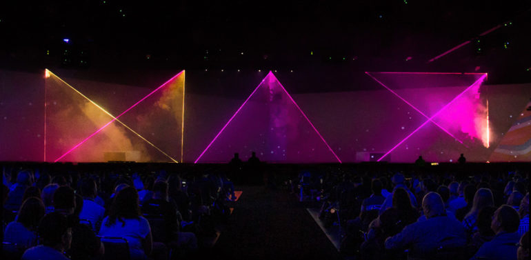 Adobe Max Event Main stage Light show